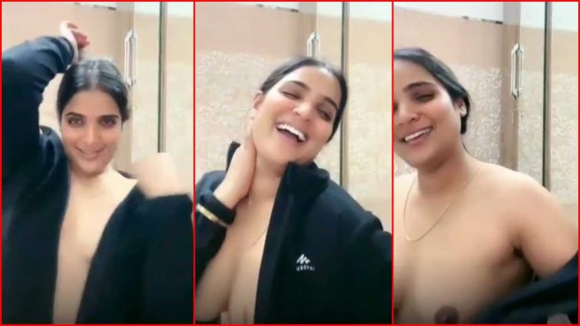 Mumbai Model Lucy Marcy Hot Boobage and Nipples Live Show With Face