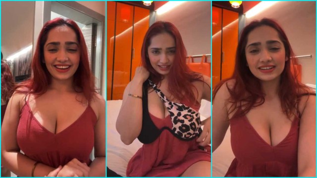 Aditi Mistry Latest Insta Live in Hot Red Frock