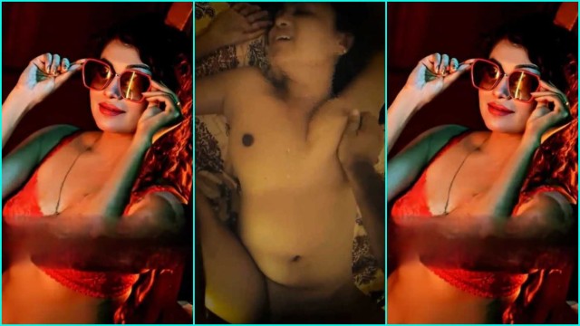 Tusu Saha's Threesome Bang, Stripping Fully Nude, Giving Blowjob, Boob Press, and Fucked Hard